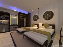 Khmer Interior Bedroom Twin beds of Hotel-EP13 in Cambodia